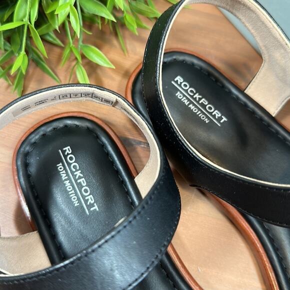 Rockport Zadie Buckle Total Motion Leather Sandals Wide Width Size 9.5 - Picture 5 of 12
